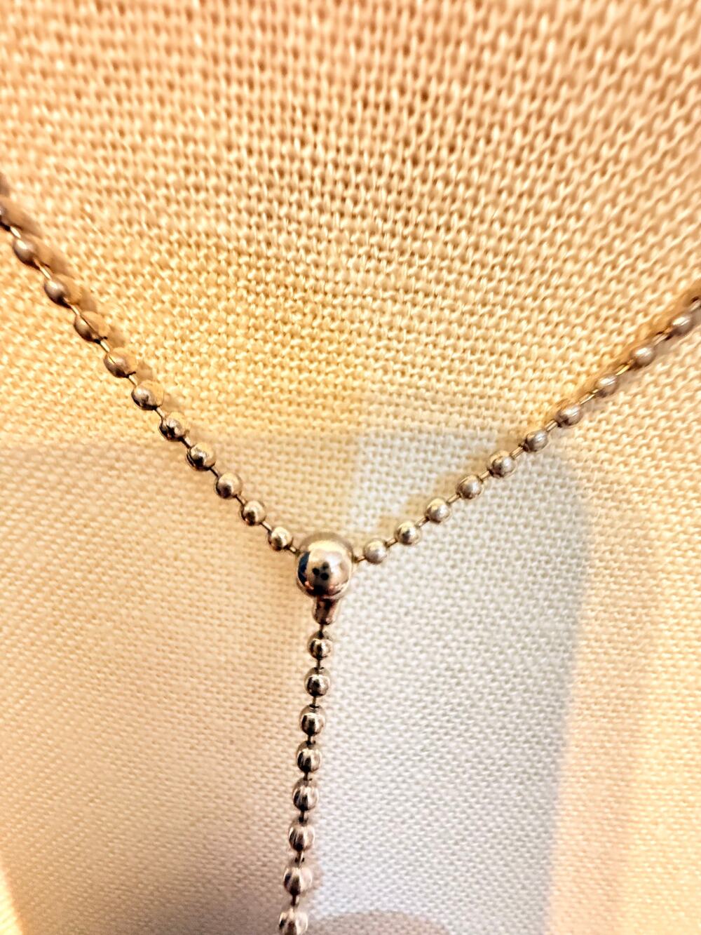 Vintage Silver Tone Heart Pendant Necklace 16”